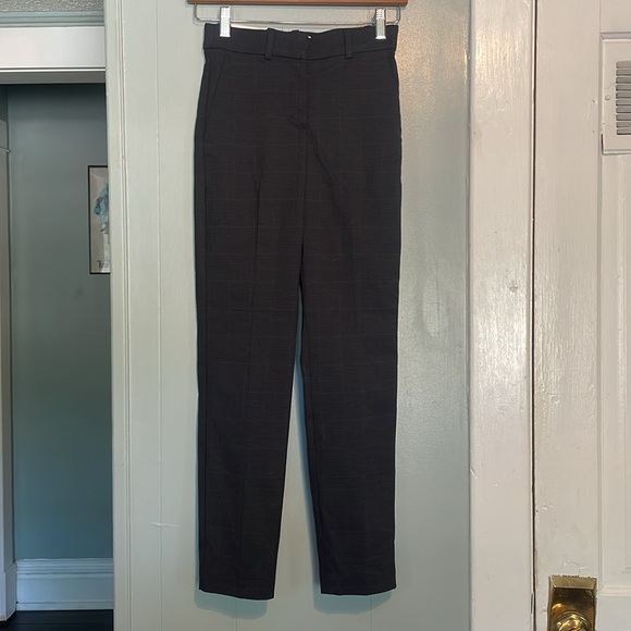 NWT H&M Dark Gray & Black Plaid Women’s Dress Pant Elastic Waist - Picture 6 of 6